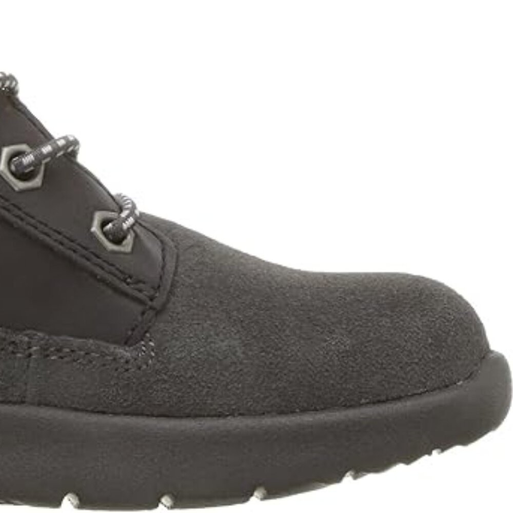 UGG New BOOTs KIDS Suede CANOE REFLECTIVE Treadlite Chukka Grey Red Black NIB 13 - Picture 3 of 16
